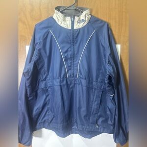 Vintage The North Face Blue and Cream Windbreaker Jacket